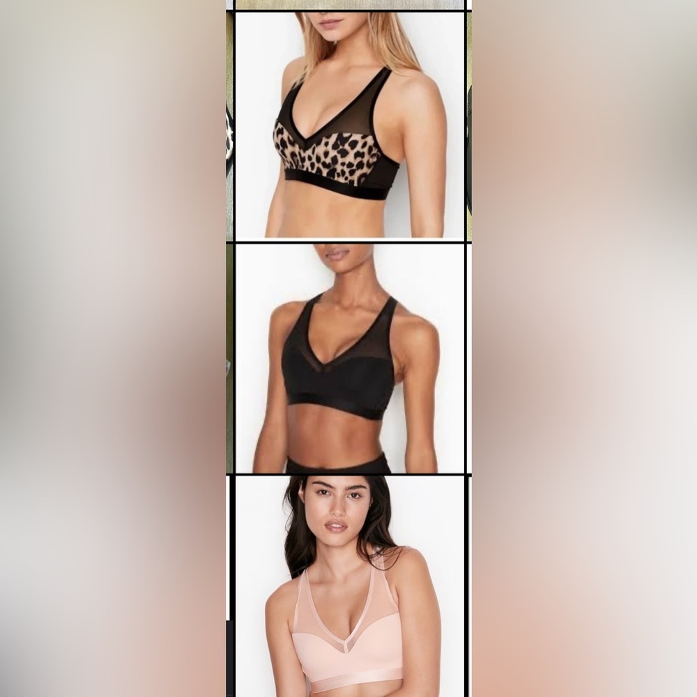 Incredible by Victoria's Secret medium support Mesh Sports Bra 32ddd set of 3